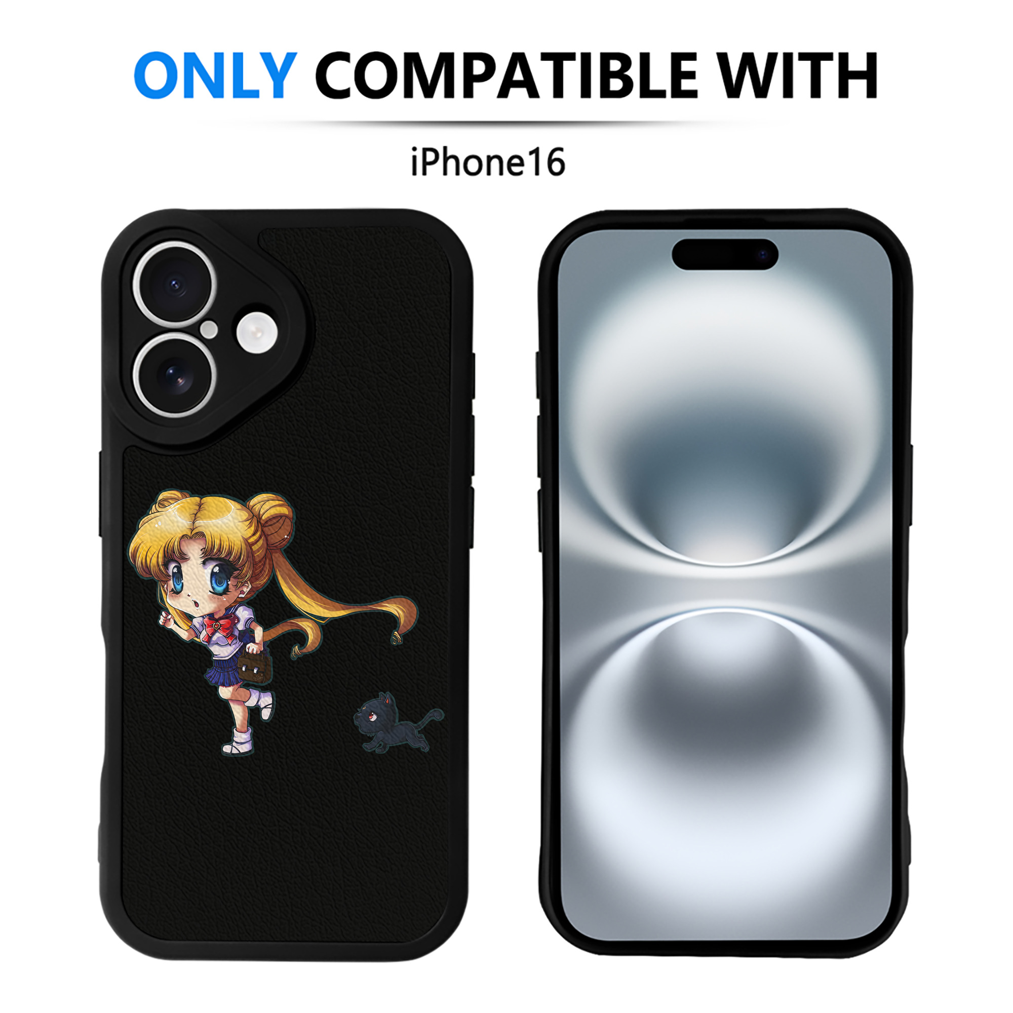 （画像用） 美少女戦士セーラームーン 愛野 美奈子 あいの みなこ Sailor Moon Aino Minako 【iPhone 16シリーズ対応】シリコンスマホケース（レザー調） 材質：シリコン